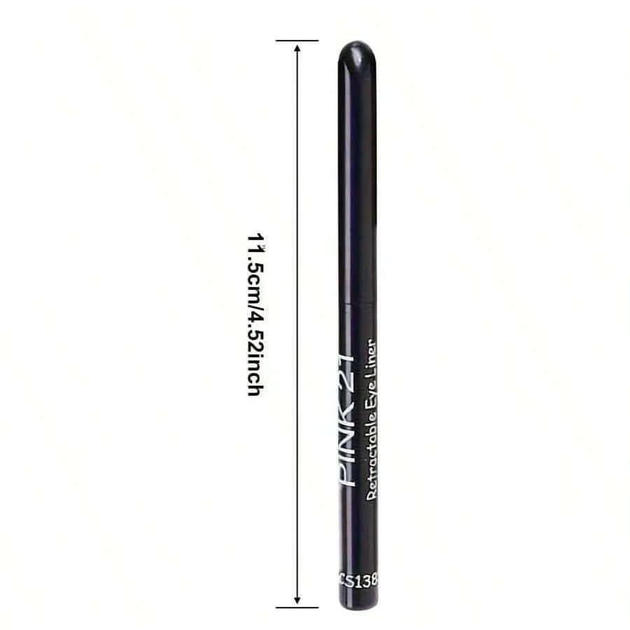 3-Piece Waterproof Black Eyeliner Pencils — Smudge-Proof, Long-Lasting, Beginner-Friendly
