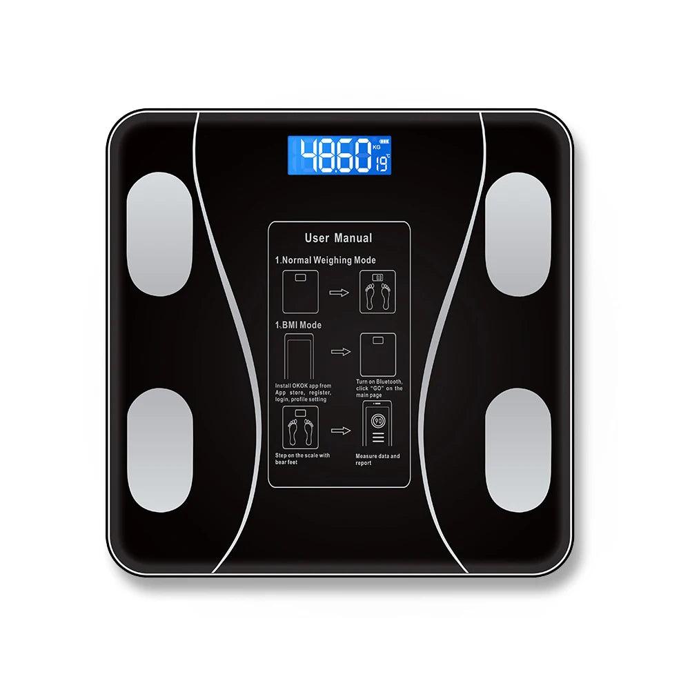 Smart Wireless Body Fat Scale — Digital Bathroom Scale with Body Composition Analyzer & Bluetooth App