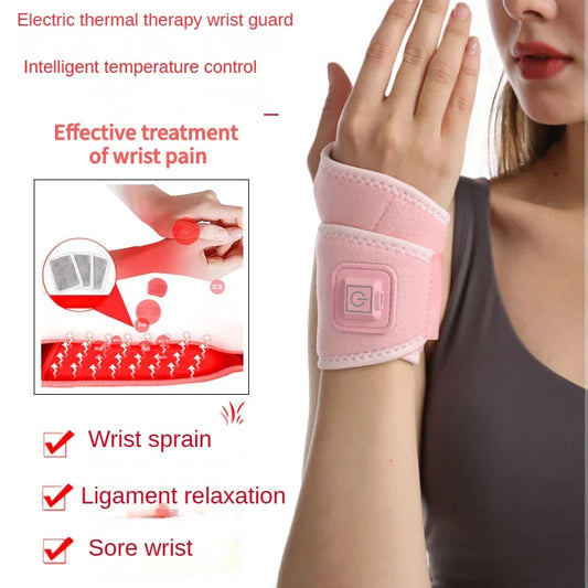 Smart Electric Heating Wrist Massager Brace Warm Arthritis Wristband Hot Compress Support Sleeve Hand Joint Brace Tool Health