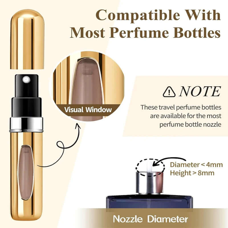Mini 5ml Perfume Atomizer (Aluminum) — Refillable Travel Spray Bottle