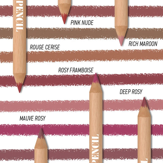 Artist Shape Lip Liner Set — 6 Color Matte, Ultra-Soft & Blendable Texture