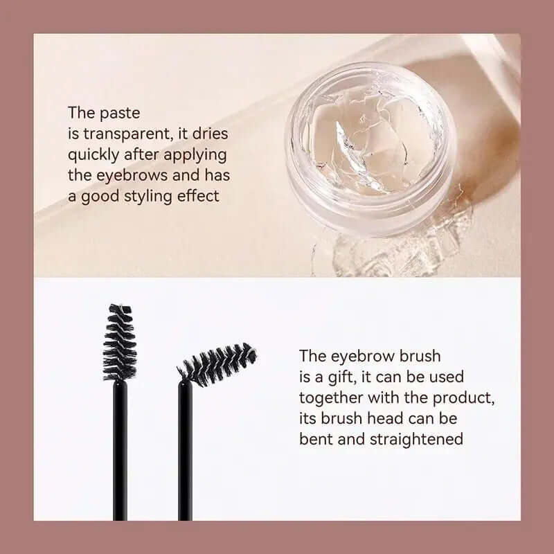 Waterproof 3D Brow Styling Cream – 1pc Quick-Dry Eyebrow Gel Wax