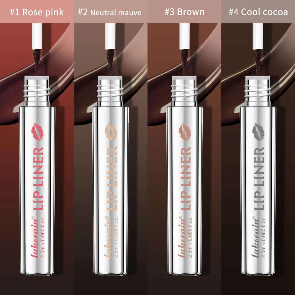 Waterproof Lip Liner with Peel-Off Lip Gloss — Matte Brown Tint, Tear-Off Stain