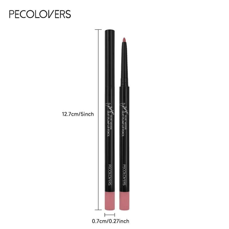 12-Color Waterproof Matte Lipliner Pencils — Red Contour Tint, Long-Lasting Lipstick