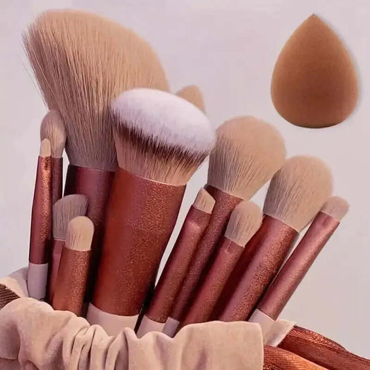 Soft & Fluffy Makeup Brush Set – Professional Kabuki, Foundation, Blending Eyeshadow Tools