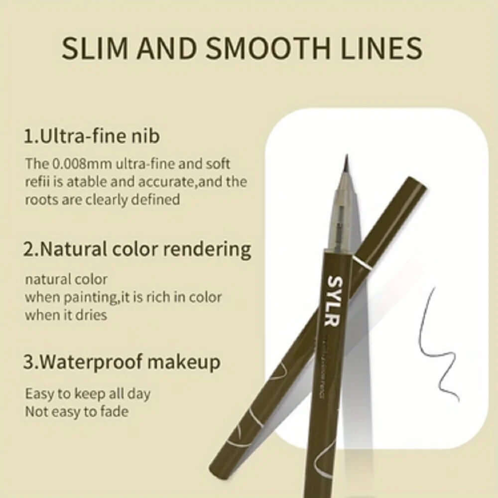 0.008mm Ultra Fine Eyebrow Pen – Long-Lasting, Smudge-Proof, Waterproof