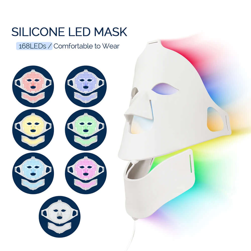 Home Skin Care Device – 7-Color LED Silicone Face Mask