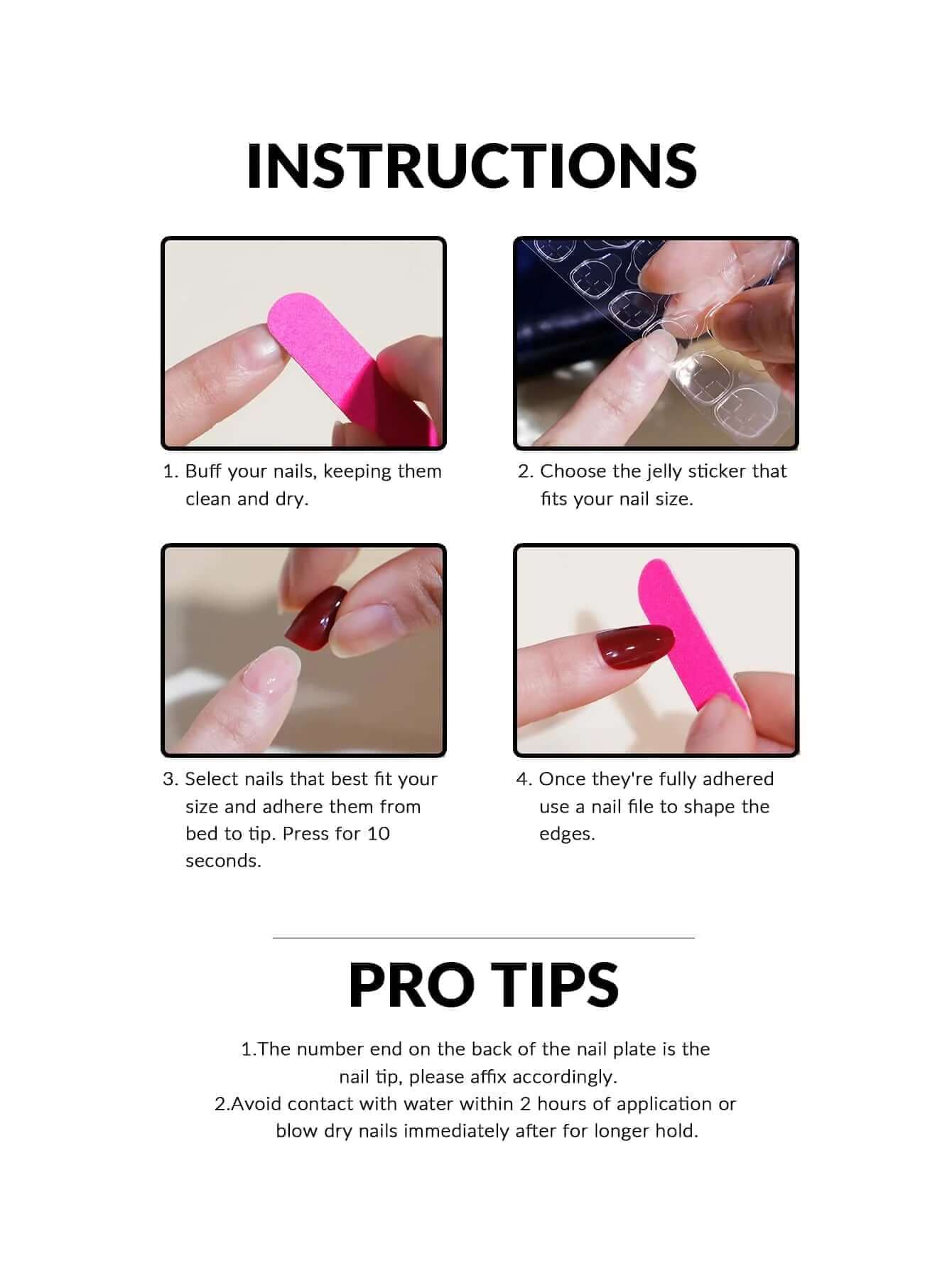 Glossy Pink Press-On Nails 24pcs – Medium Square, Full-Cover Fake Nails