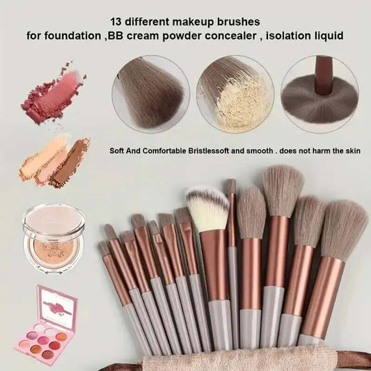 Soft & Fluffy Makeup Brush Set – Professional Kabuki, Foundation, Blending Eyeshadow Tools
