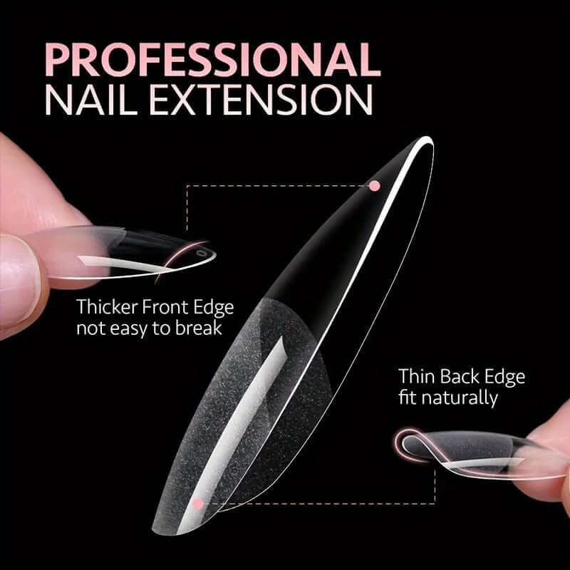 120Pcs Full Cover Press-On Nail Tips – Stiletto, Almond, Square, Coffin, French, Soak-Off Gel Extension Tips
