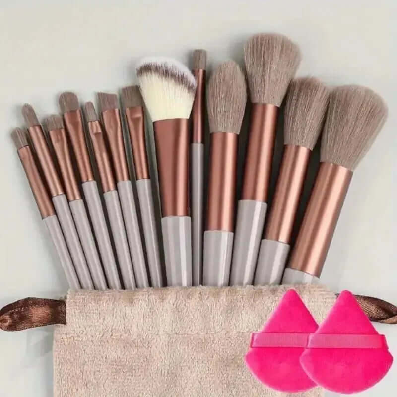 Soft & Fluffy Makeup Brush Set – Professional Kabuki, Foundation, Blending Eyeshadow Tools