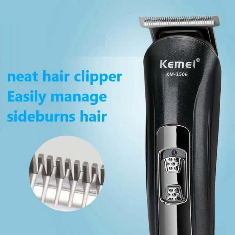 3-in-1 Electric Shaver KM-1506 — USB Rechargeable Trimmer for Hair, Nose, and Shaving