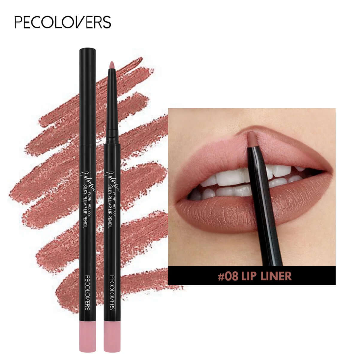 12-Color Waterproof Matte Lipliner Pencils — Red Contour Tint, Long-Lasting Lipstick