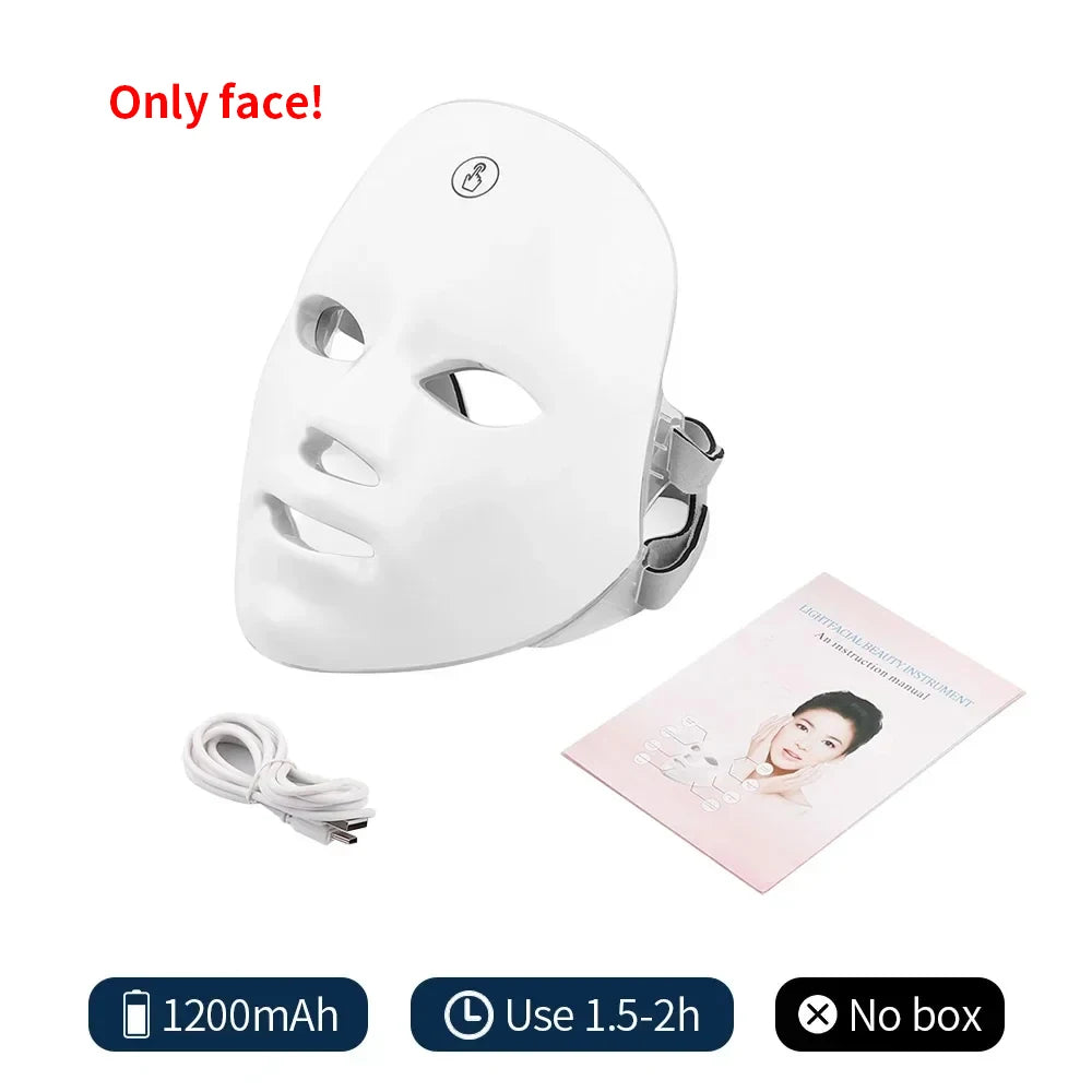 Premium Wireless LED Light Therapy Machine — 7 Colors for Face & Neck