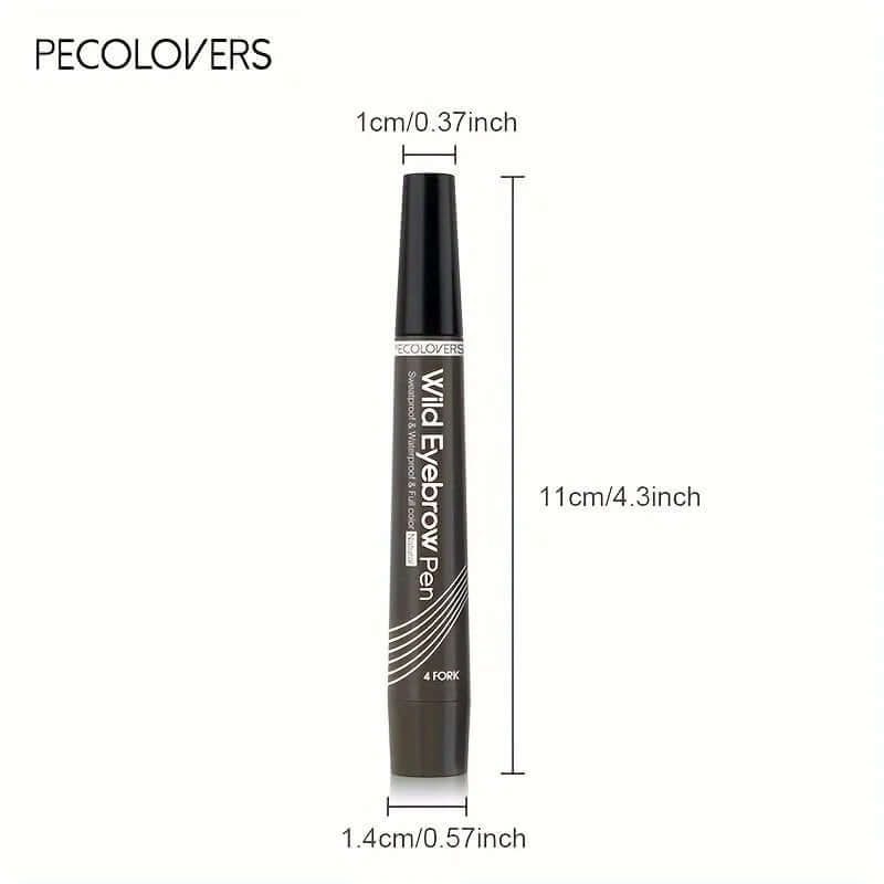6-Color 1-Piece Eyebrow Pen — Waterproof, 4 Tips for Brows & Tattoo-Style Look