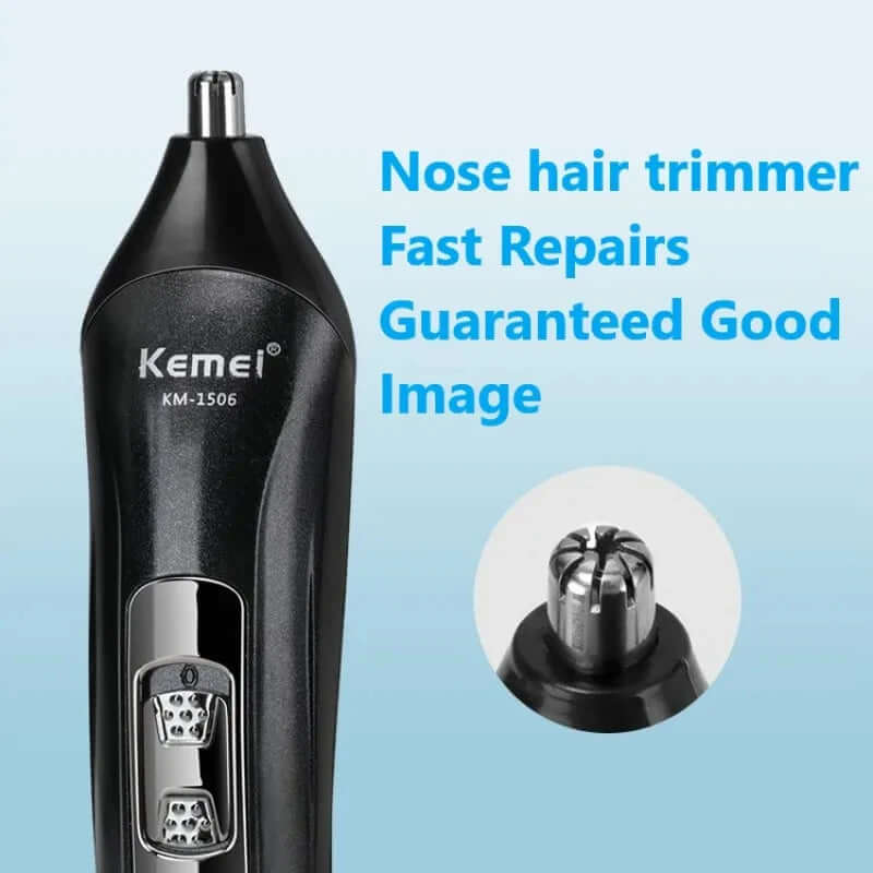 3-in-1 Electric Shaver KM-1506 — USB Rechargeable Trimmer for Hair, Nose, and Shaving