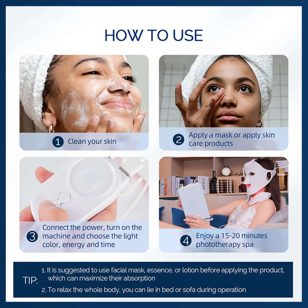 Home Skin Care Device – 7-Color LED Silicone Face Mask