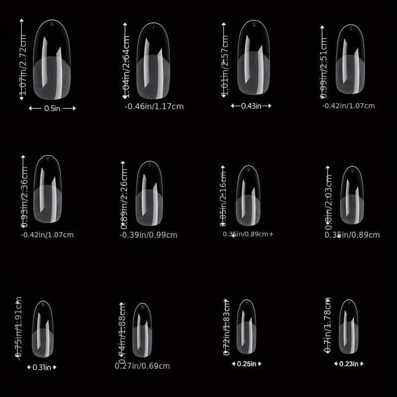 120Pcs Full Cover Press-On Nail Tips – Stiletto, Almond, Square, Coffin, French, Soak-Off Gel Extension Tips