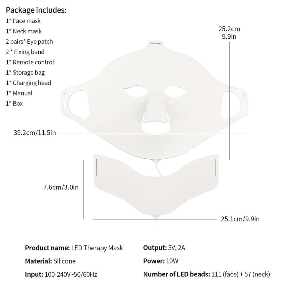 Home Skin Care Device – 7-Color LED Silicone Face Mask
