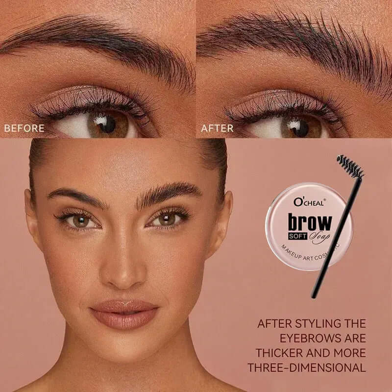 Waterproof 3D Brow Styling Cream – 1pc Quick-Dry Eyebrow Gel Wax