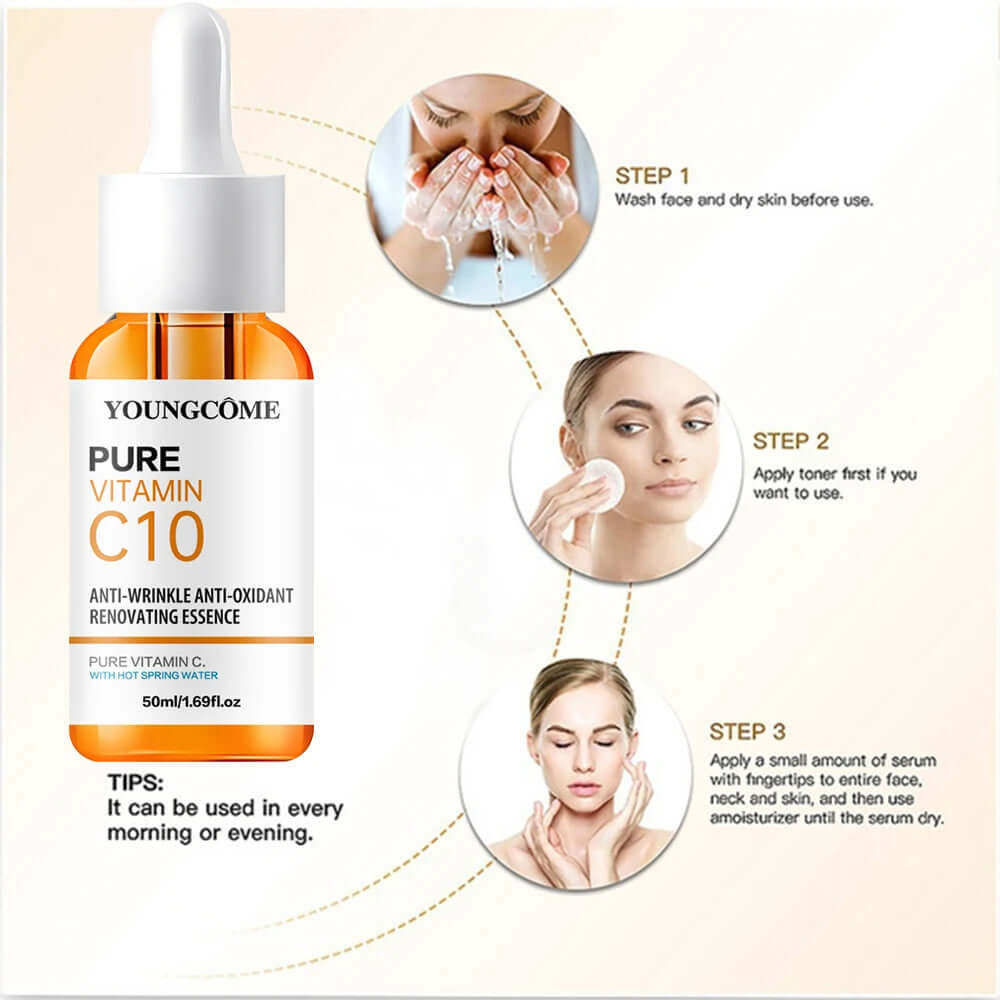 Vitamin C Serum with Hyaluronic Acid – Brighten, Hydrate, Fade Fine Lines