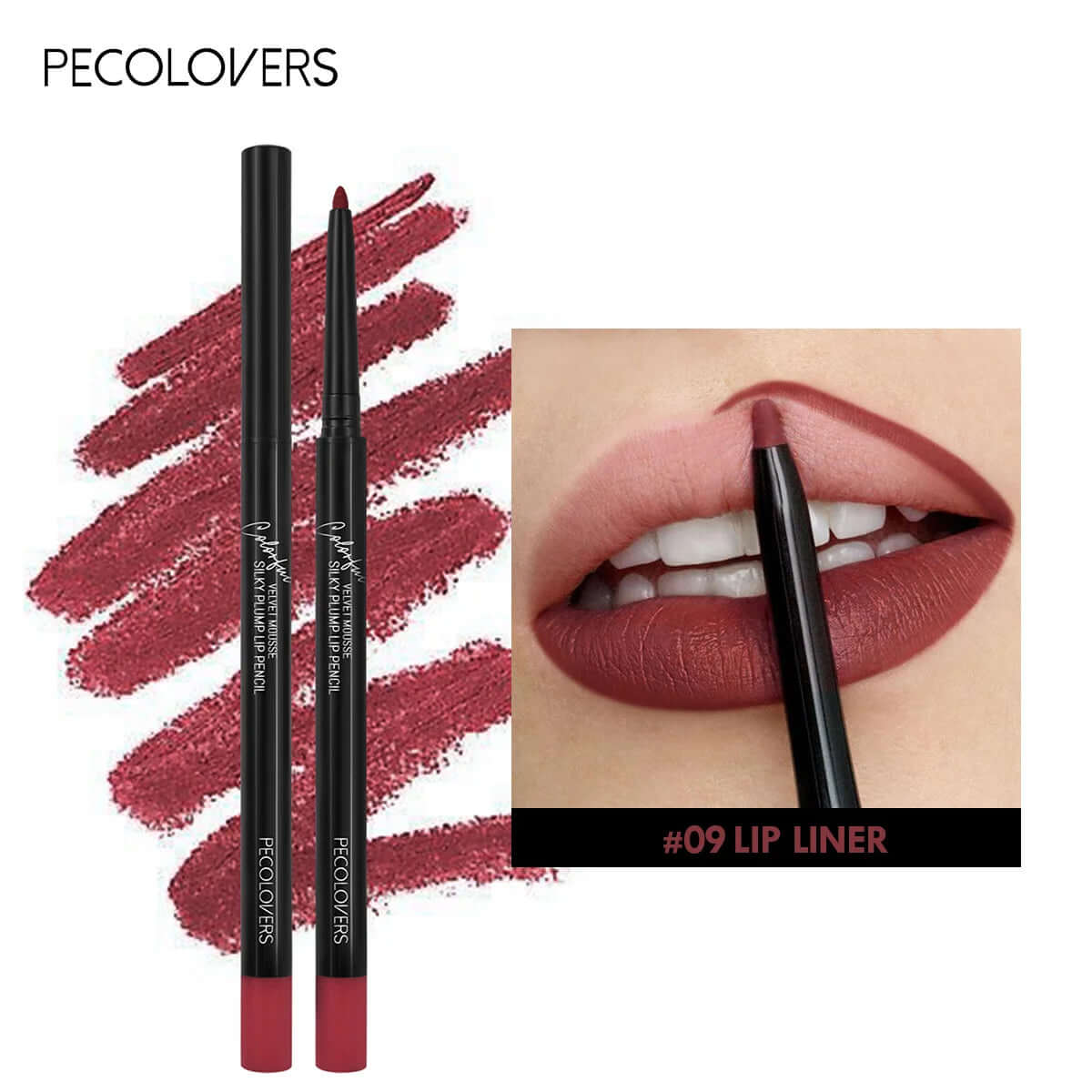 12-Color Waterproof Matte Lipliner Pencils — Red Contour Tint, Long-Lasting Lipstick