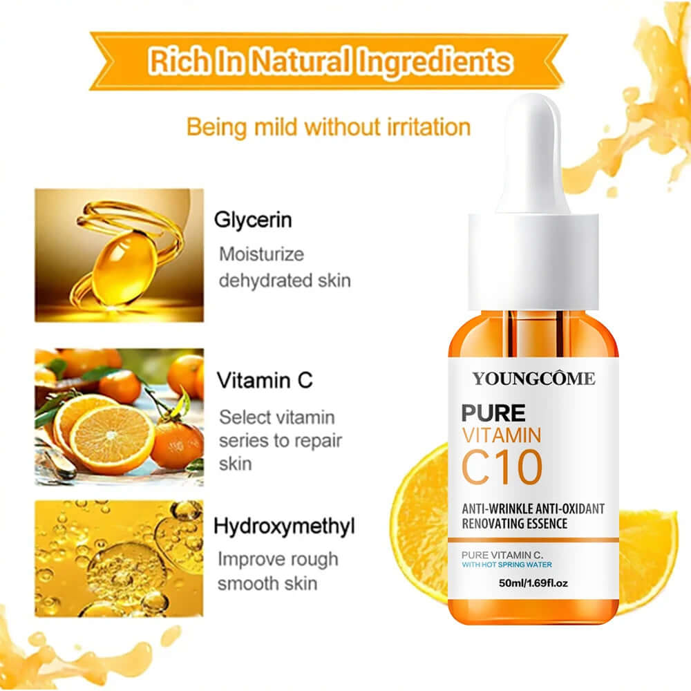 Vitamin C Serum with Hyaluronic Acid – Brighten, Hydrate, Fade Fine Lines