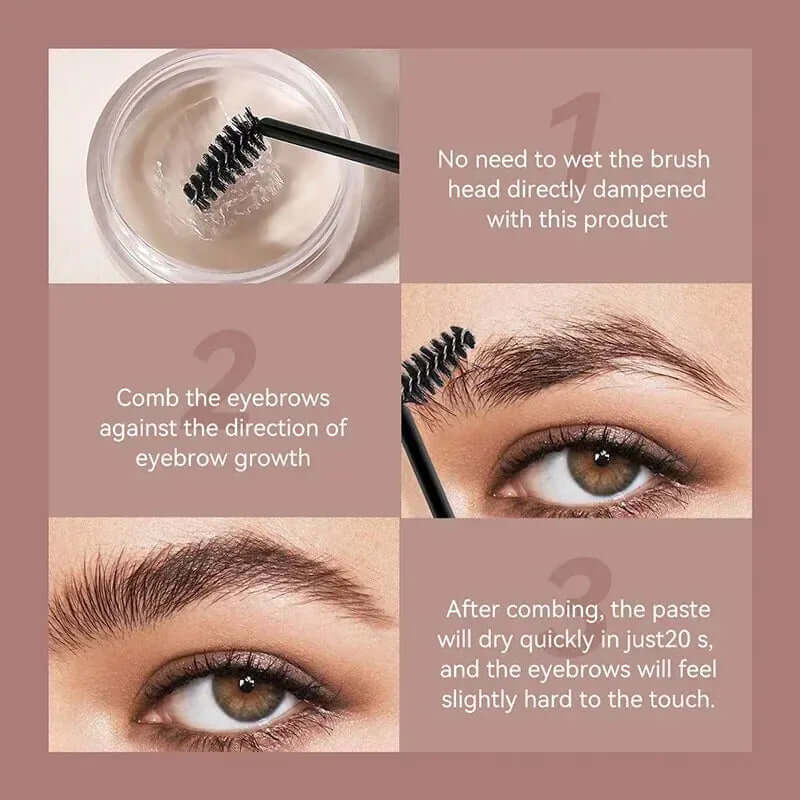 Waterproof 3D Brow Styling Cream – 1pc Quick-Dry Eyebrow Gel Wax