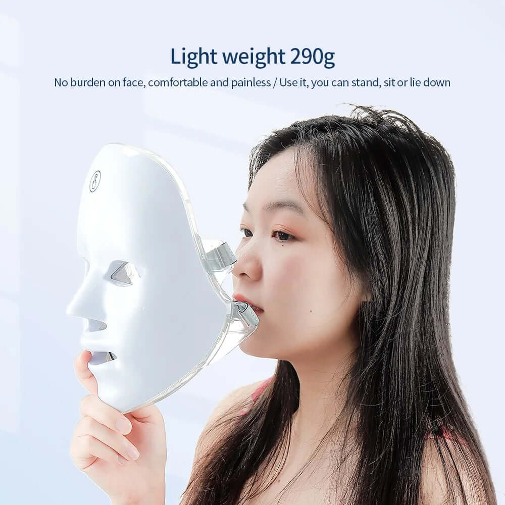 Wireless LED Face Mask – 7-Color Light Therapy for Face & Neck