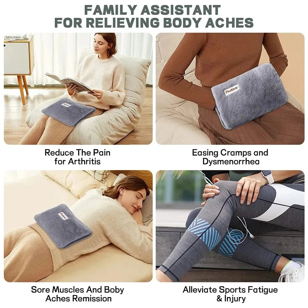 Portable Cute Hand Warmer — Rechargeable Heating Pad, EU Plug, Reusable Heat Bag