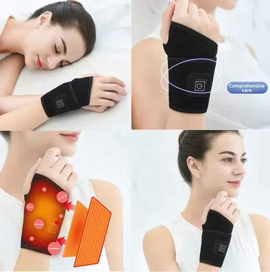 Smart Electric Heating Wrist Massager Brace Warm Arthritis Wristband Hot Compress Support Sleeve Hand Joint Brace Tool Health
