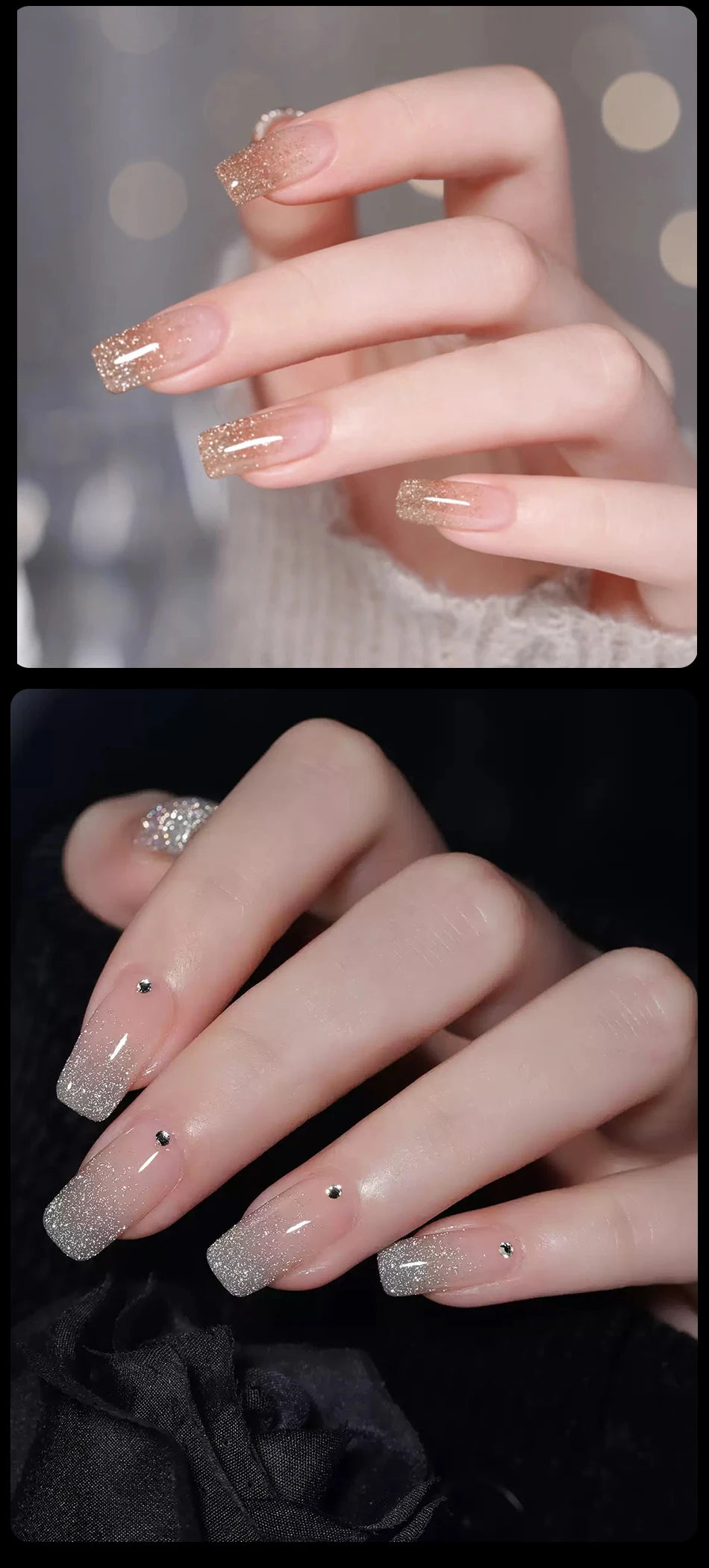 UR SUGAR Silver Glitter Gel Nail Polish — 15ml, Semi-Permanent UV Gel