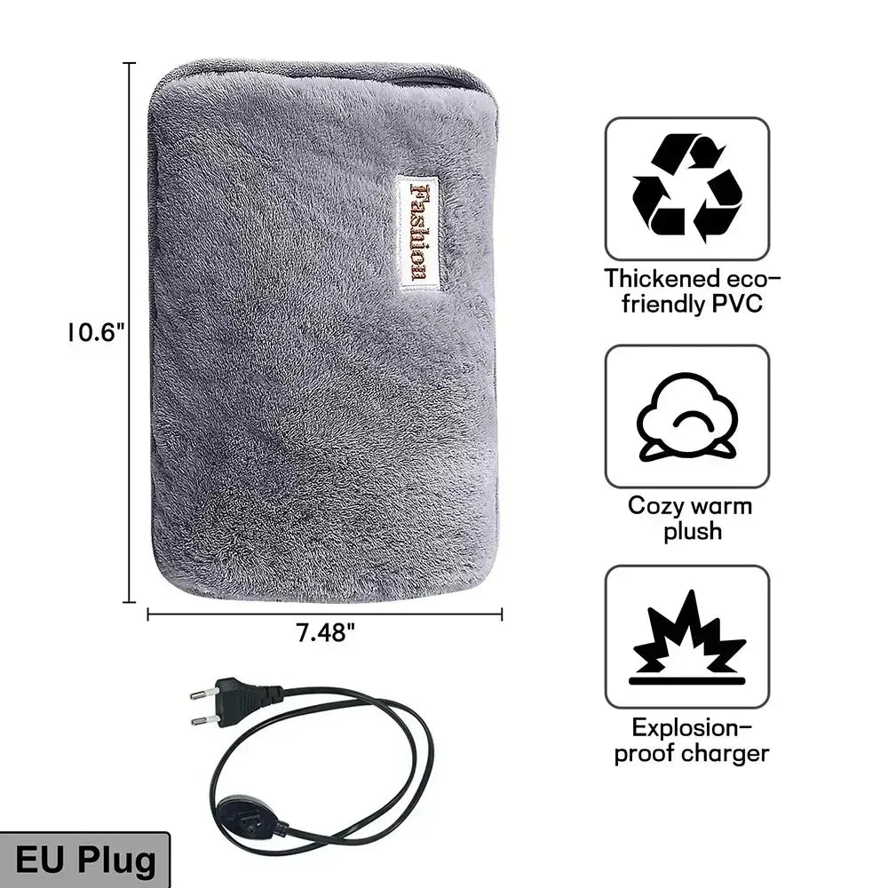 Portable Cute Hand Warmer — Rechargeable Heating Pad, EU Plug, Reusable Heat Bag