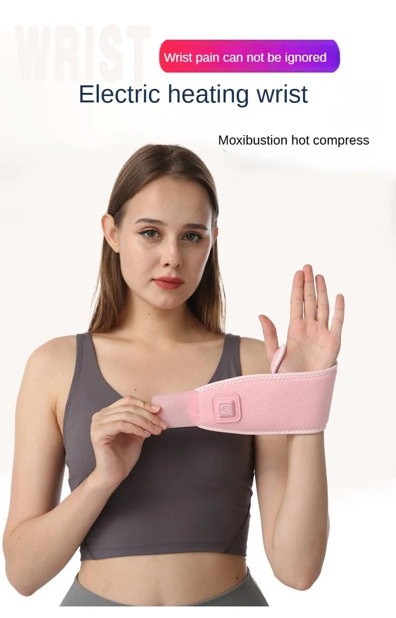 Smart Electric Heating Wrist Massager Brace Warm Arthritis Wristband Hot Compress Support Sleeve Hand Joint Brace Tool Health