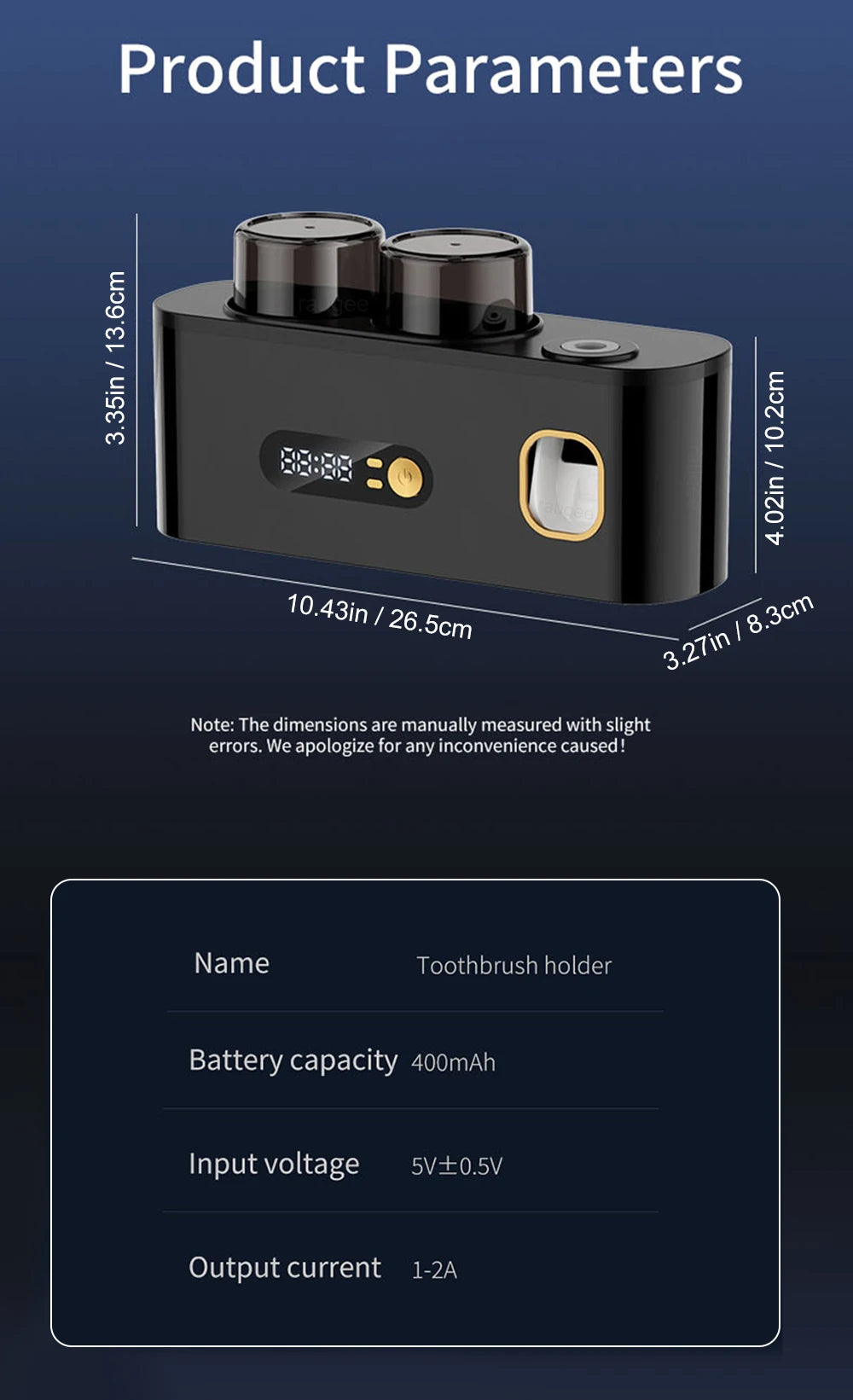 3-in-1 Portable Toothbrush Care Kit — UV Sterilization, Drying, Wall-Mounted Holder