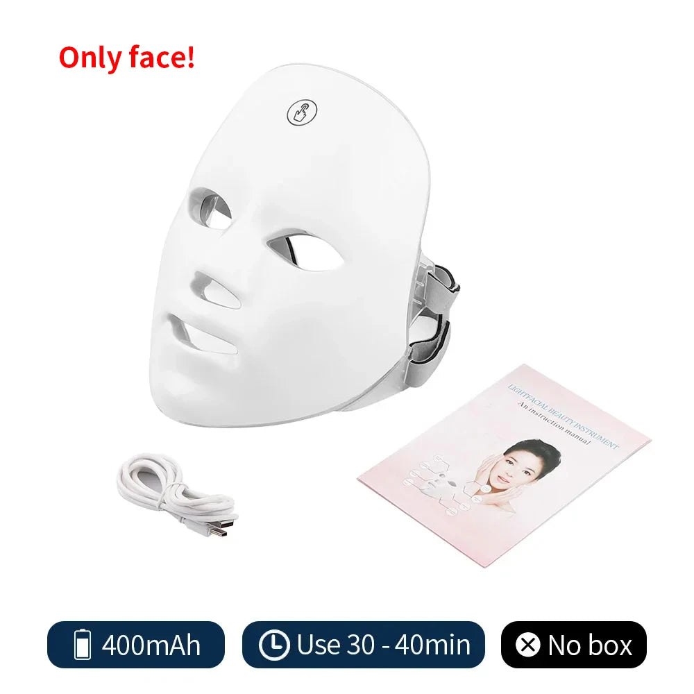 Premium Wireless LED Light Therapy Machine — 7 Colors for Face & Neck