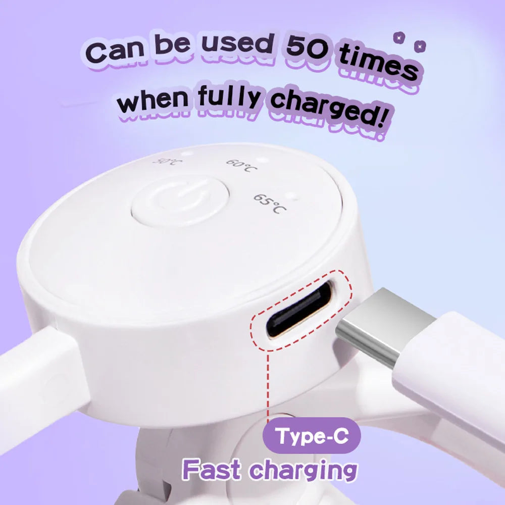 Heated Eyelash Curler — Frameless Design, Auto Temperature Control, Rechargeable