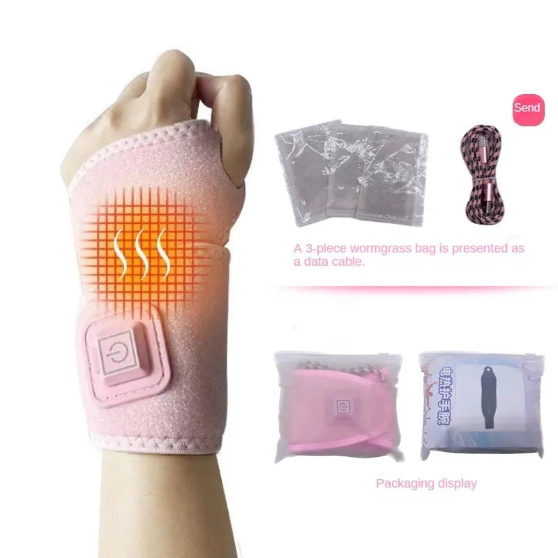 Smart Electric Heating Wrist Massager Brace Warm Arthritis Wristband Hot Compress Support Sleeve Hand Joint Brace Tool Health