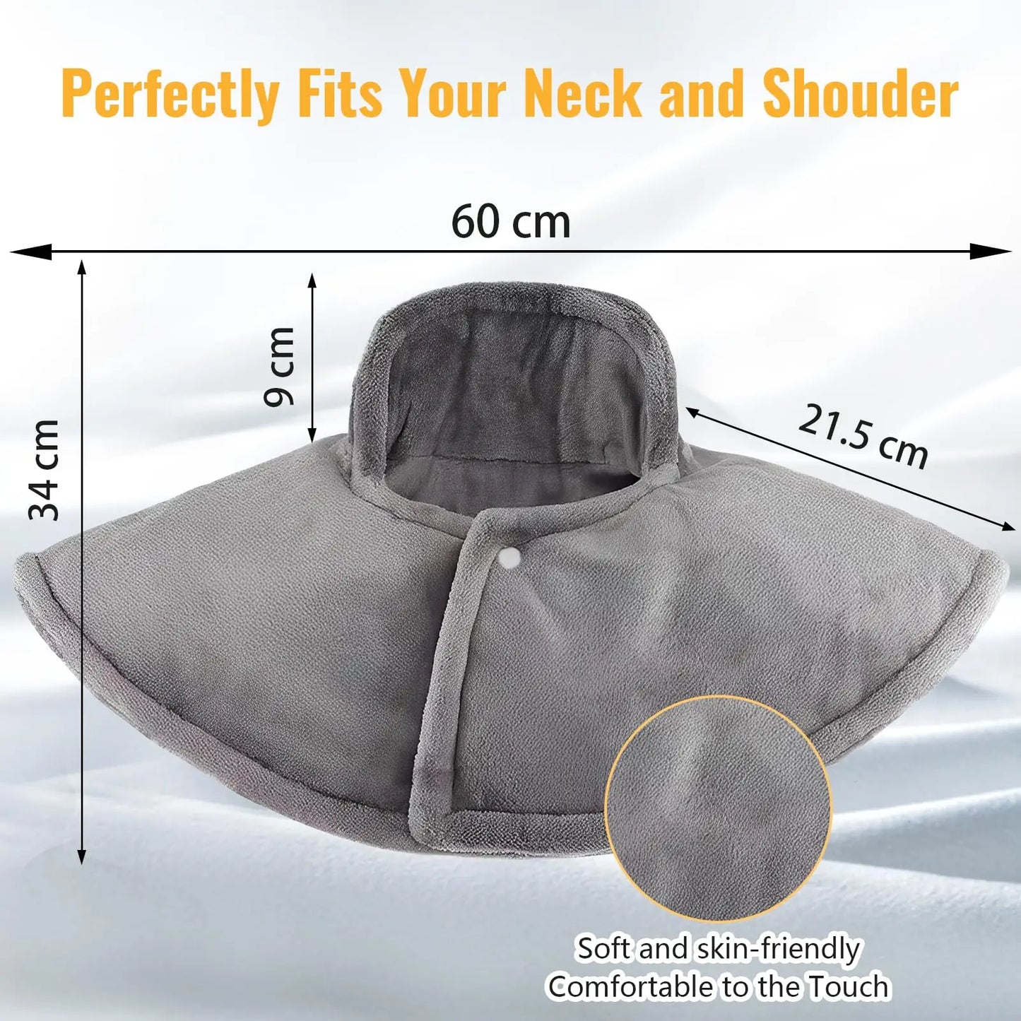 Heating Shawl Heated Pad for Neck with 9 Heat Levels Heat Cushion Shoulder Back Joint Muscle Soreness Pain Relief with 4 Timers